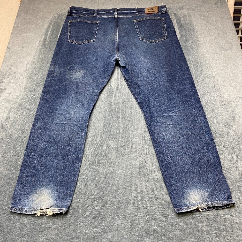 Wrangler Regular Fit Jeans Mens 44x30 Blue Denim Cotton Non Stretch Streetwear